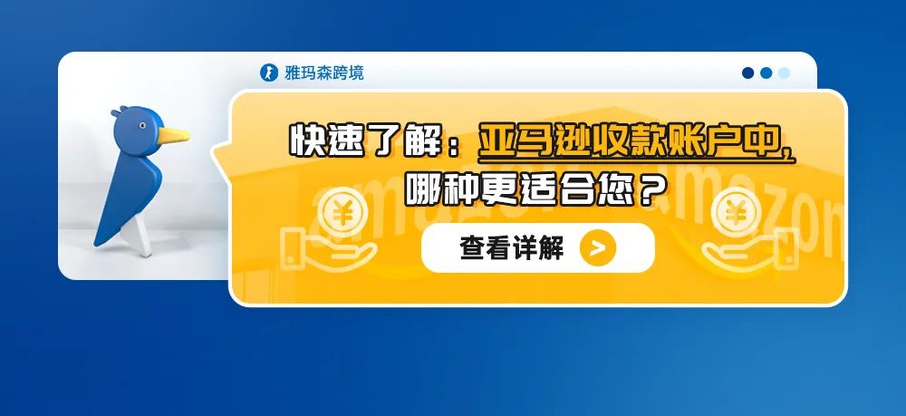 快速了解：亚马逊收款账户中，哪种更适合您？